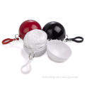 high quality disposable raincoat ball with keyring